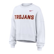 USC Trojans Women's Nike White Phoenix Tackle Twill Sweatshirt